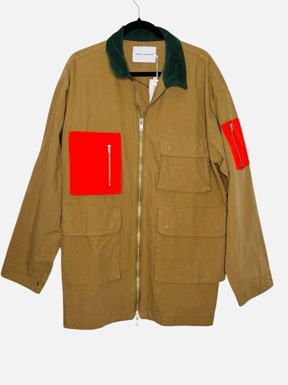 General Admission Hunting Jacket Khaki Size XL NWT